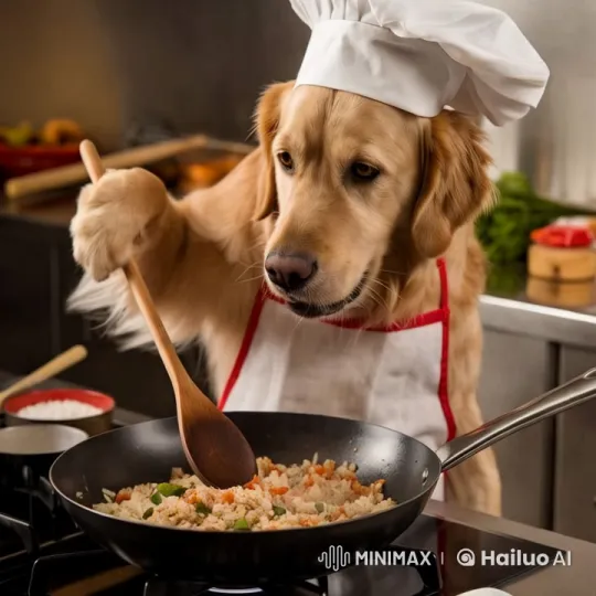 Dog Chef Impresses Human Chefs with Cooking Skills – AI Generated Video | Hailuo AI