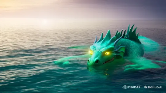 Mystical Sea Dragon Battles Evil Jin in Epic Cinematic Sequence – AI Generated Video | Hailuo AI