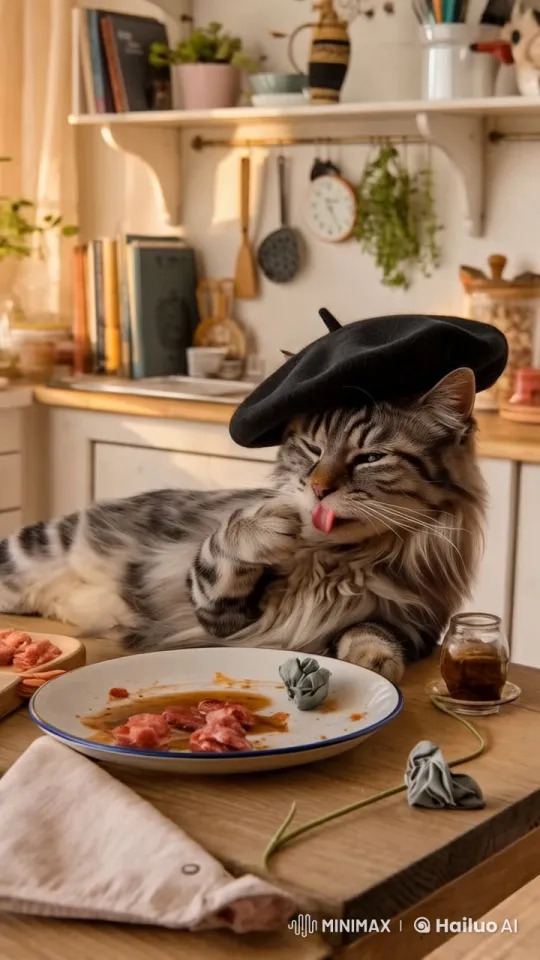 Chef Whiskers: Whisker-tickling Culinary Artistry – AI Generated Video | Hailuo AI