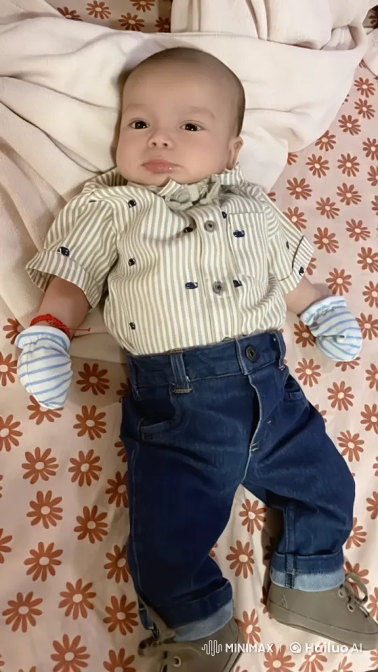 Baby Dancing in Striped Shirt and Jeans – AI Generated Video | Hailuo AI