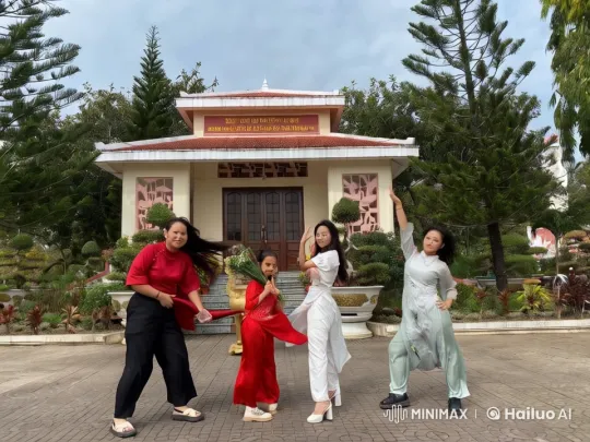 Traditional Attire Kungfu Display in Scenic Setting – AI Generated Video | Hailuo AI