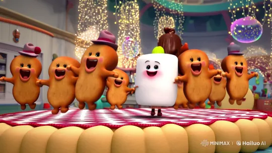 Whimsical Dance in a Candy Factory Wonderland – AI Generated Video | Hailuo AI