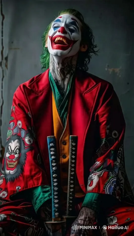 Vibrant Clown Character Showcases Detailed Embroidered Costume – AI Generated Video | Hailuo AI