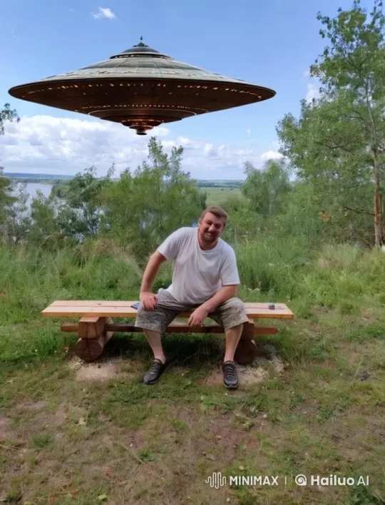 Surreal Friendly Alien Encounter in Scenic Setting – AI Generated Video | Hailuo AI
