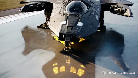 Futuristic Armoured Spacecraft Dominates Dynamic Scene – AI Generated Video | Hailuo AI