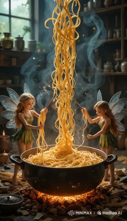Magical Fairies Craft Enchanted Spaghetti Ballet – AI Generated Video | Hailuo AI
