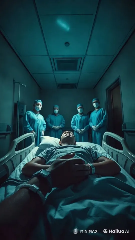 Hospital Room: Doctors Express Concern Amidst Eerie Atmosphere – AI Generated Video | Hailuo AI
