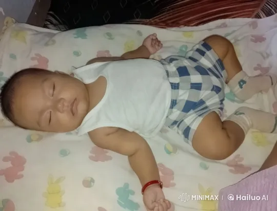 Sleeping Baby in Cozy Dimly Lit Room – AI Generated Video | Hailuo AI