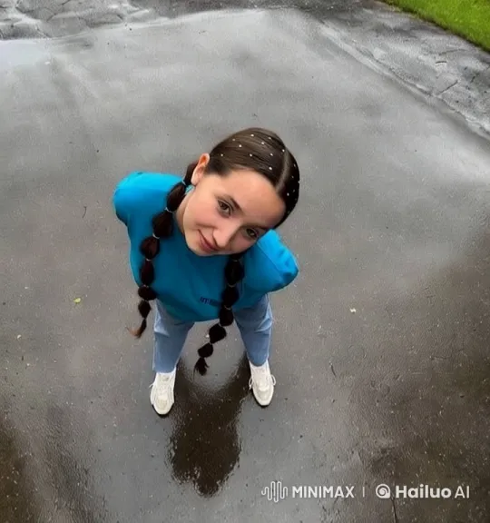 Girl Receives Flowers in Peaceful Outdoor Scene – AI Generated Video | Hailuo AI
