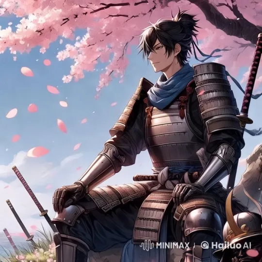 Samurai Amidst Cherry Blossoms: A Serene, Aesthetic Scene – AI Generated Video | Hailuo AI