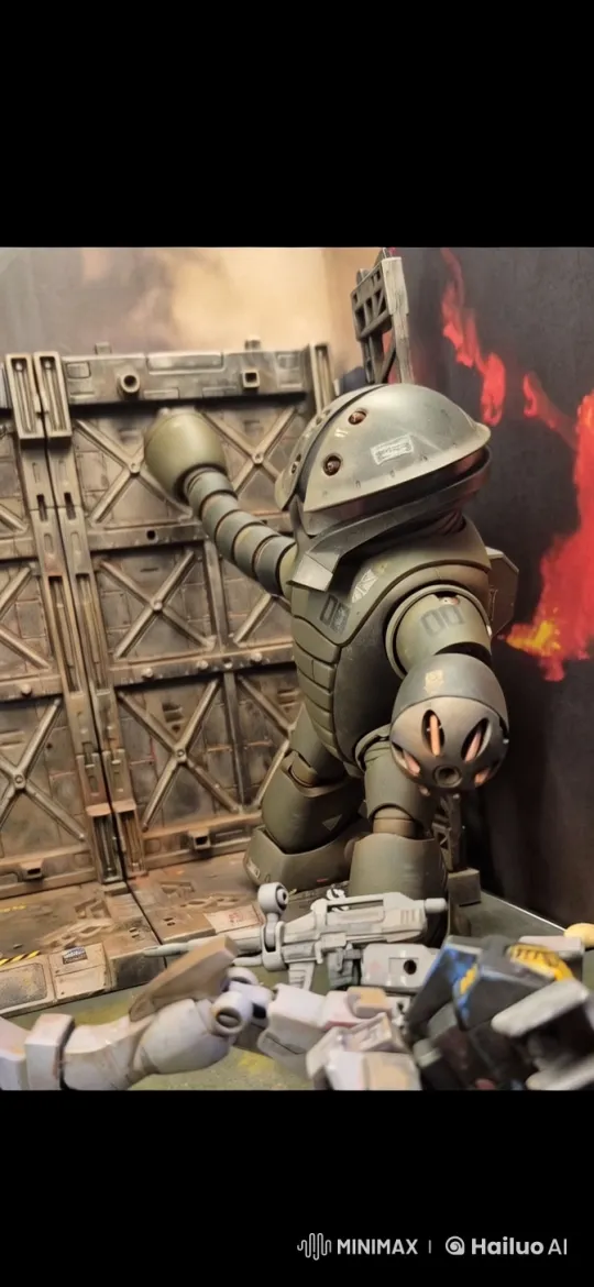Robotic Sentinel Confronts Fallen Gundam in Photorealistic Scene – AI Generated Video | Hailuo AI
