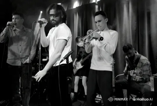 High-Energy Live Band Performance Captured on Stage – AI Generated Video | Hailuo AI