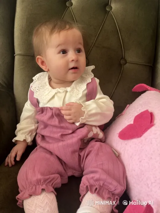 Baby Dances Joyfully in Pink Outfit – AI Generated Video | Hailuo AI