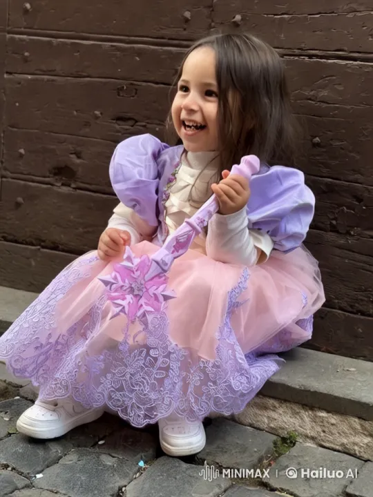 Enchanted Girl Dances Gracefully in Pastel Dress – AI Generated Video | Hailuo AI
