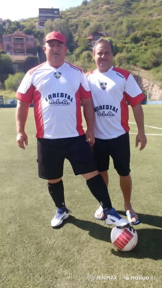 Two Men Share Intimate Moment on Soccer Field – AI Generated Video | Hailuo AI