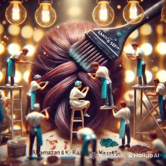 Artisanal Craftsmanship: Miniature Workers Style a Giant Hair Bun – AI Generated Video | Hailuo AI