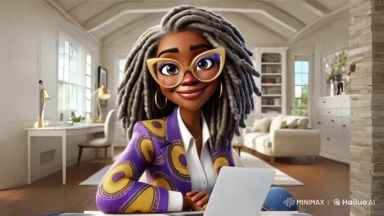 Live2D Avatar in a Modern Office Setting – AI Generated Video | Hailuo AI