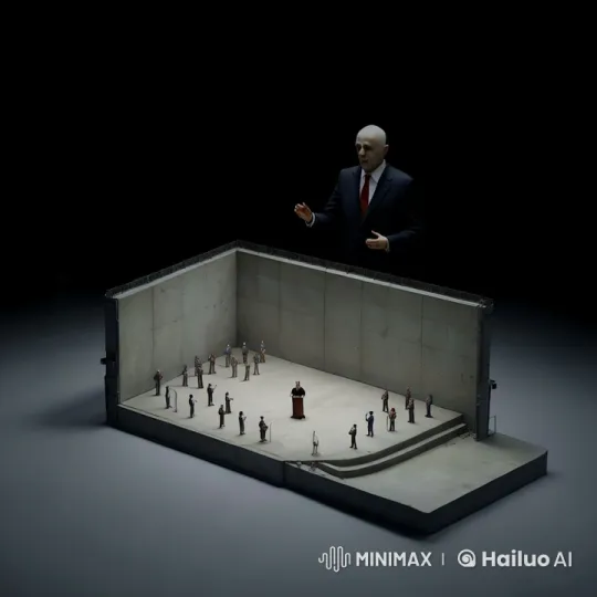 Miniature Stage Live2D Animation with Synced Giant Figure – AI Generated Video | Hailuo AI