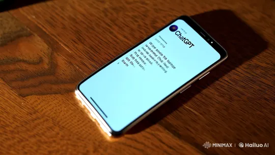 Modern Smartphone Showcases Dynamic ChatGPT Interaction – AI Generated Video | Hailuo AI