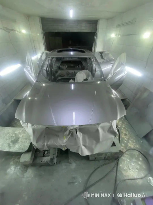 Live2D Animation: Crushed Car in Garage Workshop – AI Generated Video | Hailuo AI