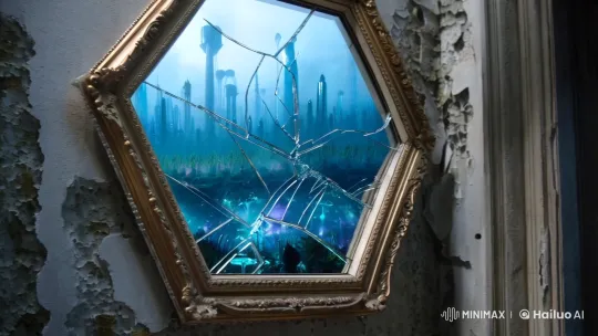 Rift in Reality: Mirror Reveals Enchanted World – AI Generated Video | Hailuo AI