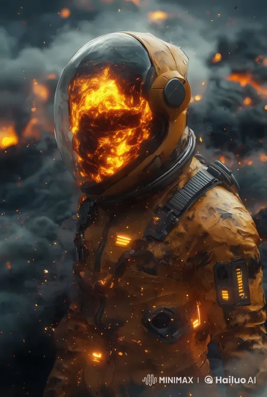Lava Creature in Dynamic Protective Suit Scene – AI Generated Video | Hailuo AI