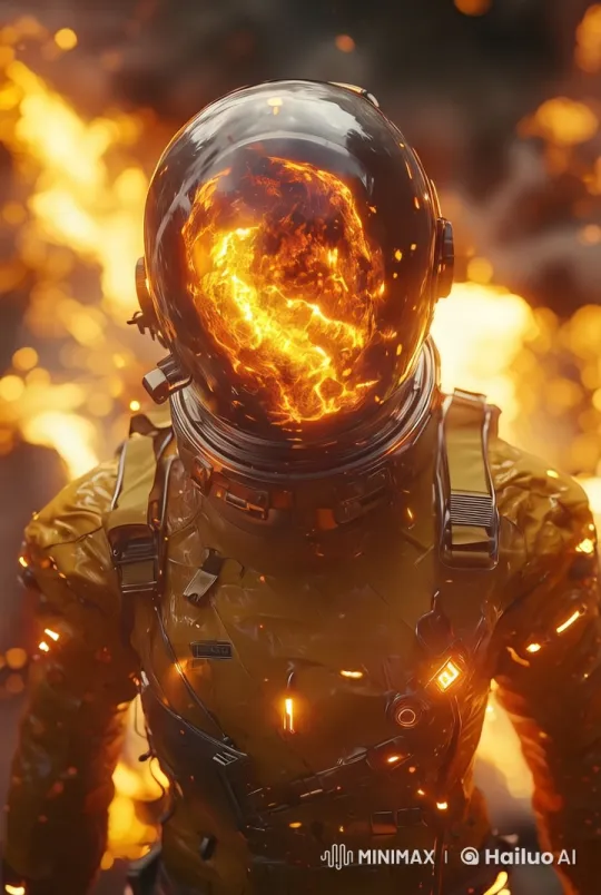 Lava Being in Protective Suit: A Captivating Visual Experience – AI Generated Video | Hailuo AI