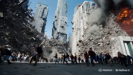 City Devastated by Rampaging Giant Creature – AI Generated Video | Hailuo AI