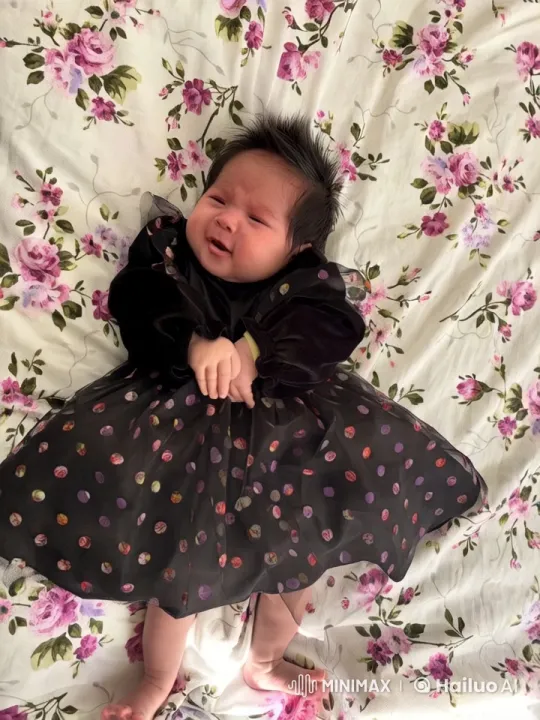 Baby in Polka Dot Dress Performs Graceful Dance – AI Generated Video | Hailuo AI
