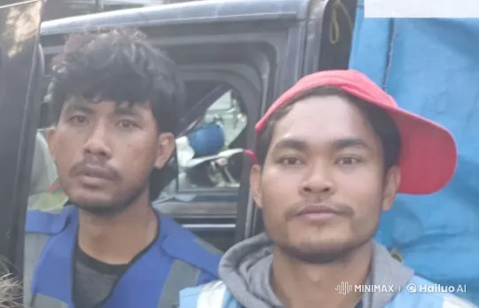 Two Friends Embrace in Urban Setting – AI Generated Video | Hailuo AI