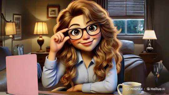 Live2D Avatar Engages with Expressive Gestures in Cozy Setting – AI Generated Video | Hailuo AI
