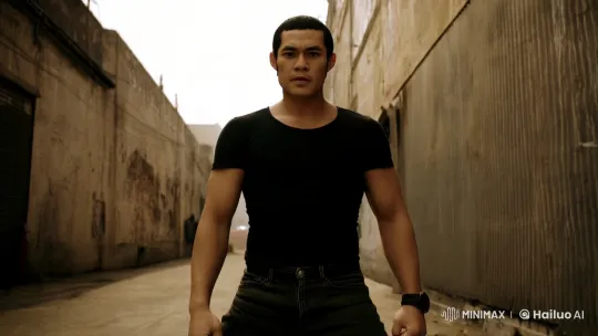 Urban Alleyway Street Fight: A Man's Victory – AI Generated Video | Hailuo AI