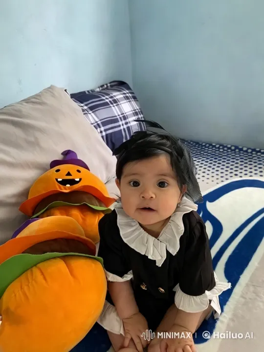 Baby Dancing Joyfully with Plush Pumpkins – AI Generated Video | Hailuo AI