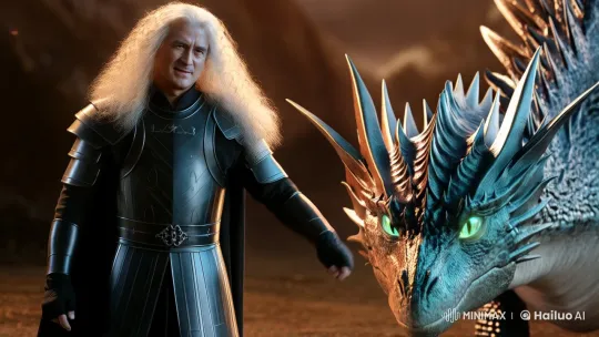 Medieval Hero and Loyal Dragon in Majestic Setting – AI Generated Video | Hailuo AI