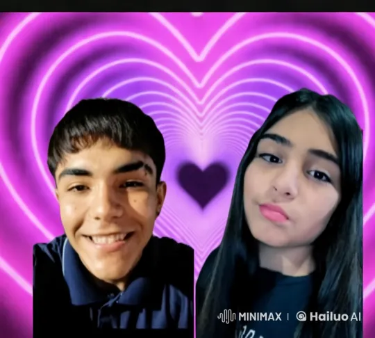 Romantic Encounter Against Heart-Shaped Background – AI Generated Video | Hailuo AI