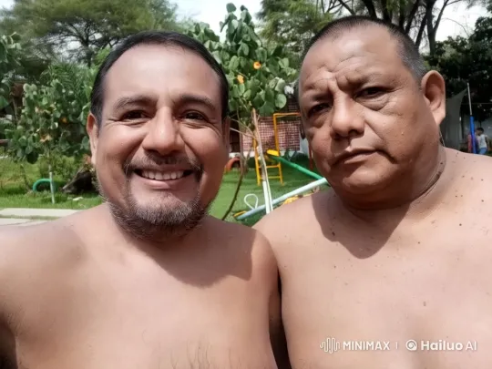 Two Friends Embrace in Serene Outdoor Setting – AI Generated Video | Hailuo AI