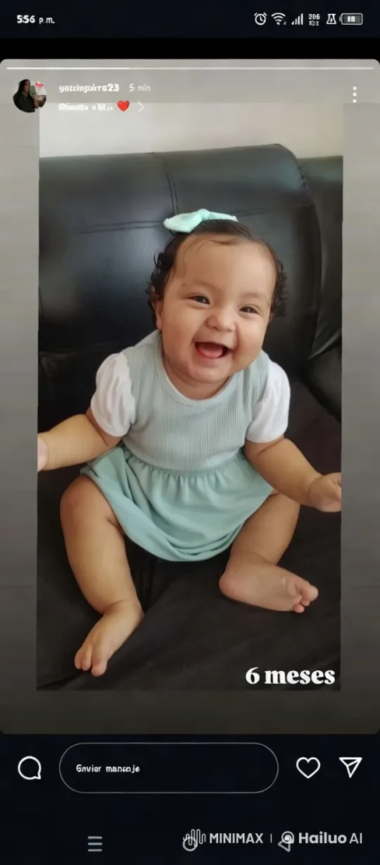Baby Dancing Enthusiastically on Leather Couch – AI Generated Video | Hailuo AI