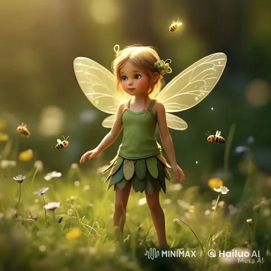 Fairy Village Celebration in a Sunlit Meadow – AI Generated Video | Hailuo AI