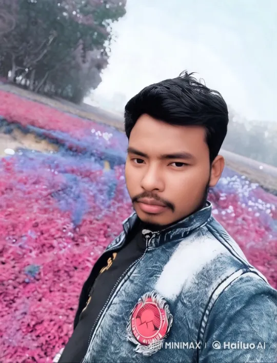 Stylish Person in a Colorful Flower Field – AI Generated Video | Hailuo AI