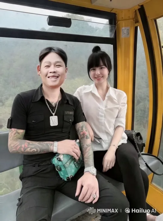 Cable Car Ride with Tattooed Man and Woman – AI Generated Video | Hailuo AI