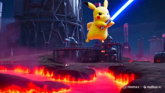 Pokémon-Star Wars Fusion: Pikachu Wields Lightsaber in Epic Duel – AI Generated Video | Hailuo AI