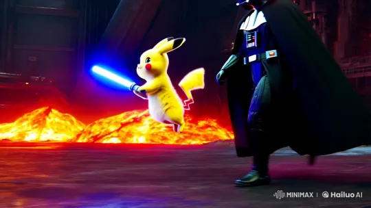 Pokémon vs. Star Wars: Pikachu Battles Darth Vader – AI Generated Video | Hailuo AI