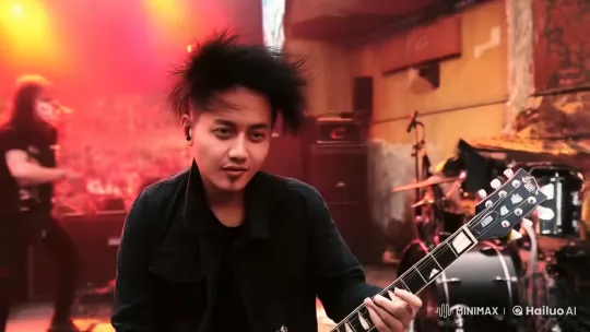 Young Asian Rock Guitarist Performs Live with Energy – AI Generated Video | Hailuo AI