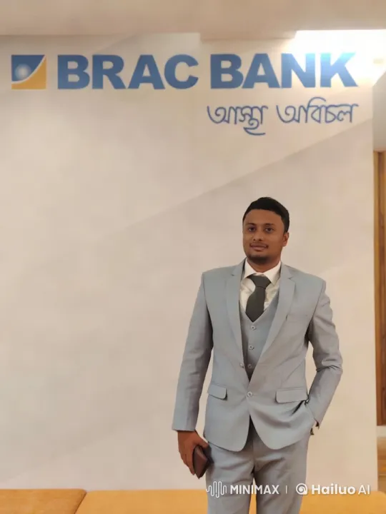 Confident Man in Suit in Front of BRAC BANK – AI Generated Video | Hailuo AI