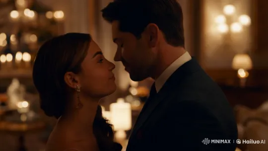 Romantic Intimacy in Soft-Lit, Dreamy Setting – AI Generated Video | Hailuo AI