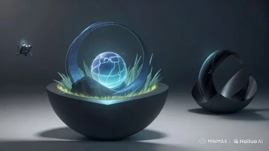 Seamless Loop: Dynamic Orb & Firefly in Minimalistic 3D Animation – AI Generated Video | Hailuo AI