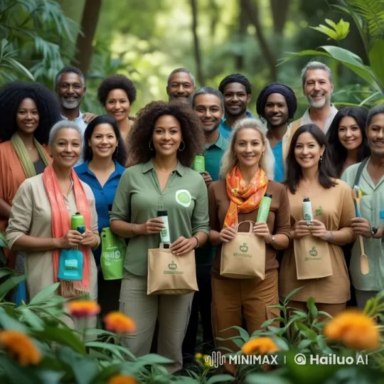 Community Embraces Nature in Eco-Friendly Harmony – AI Generated Video | Hailuo AI