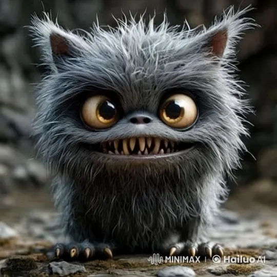 Close-up of a Mischievous, Furry Creature in Rocky Terrain – AI Generated Video | Hailuo AI