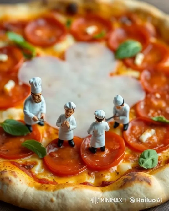 Animated Chefs Prepare Pizza on Live2D Canvas – AI Generated Video | Hailuo AI