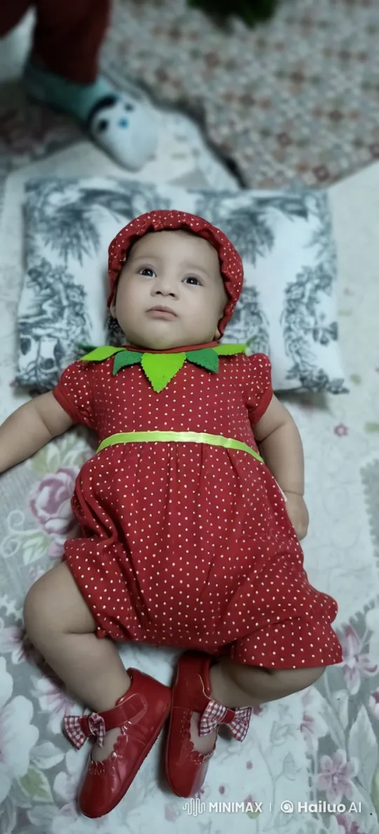 Baby Dancing in Adorable Outfit on Patterned Blanket – AI Generated Video | Hailuo AI